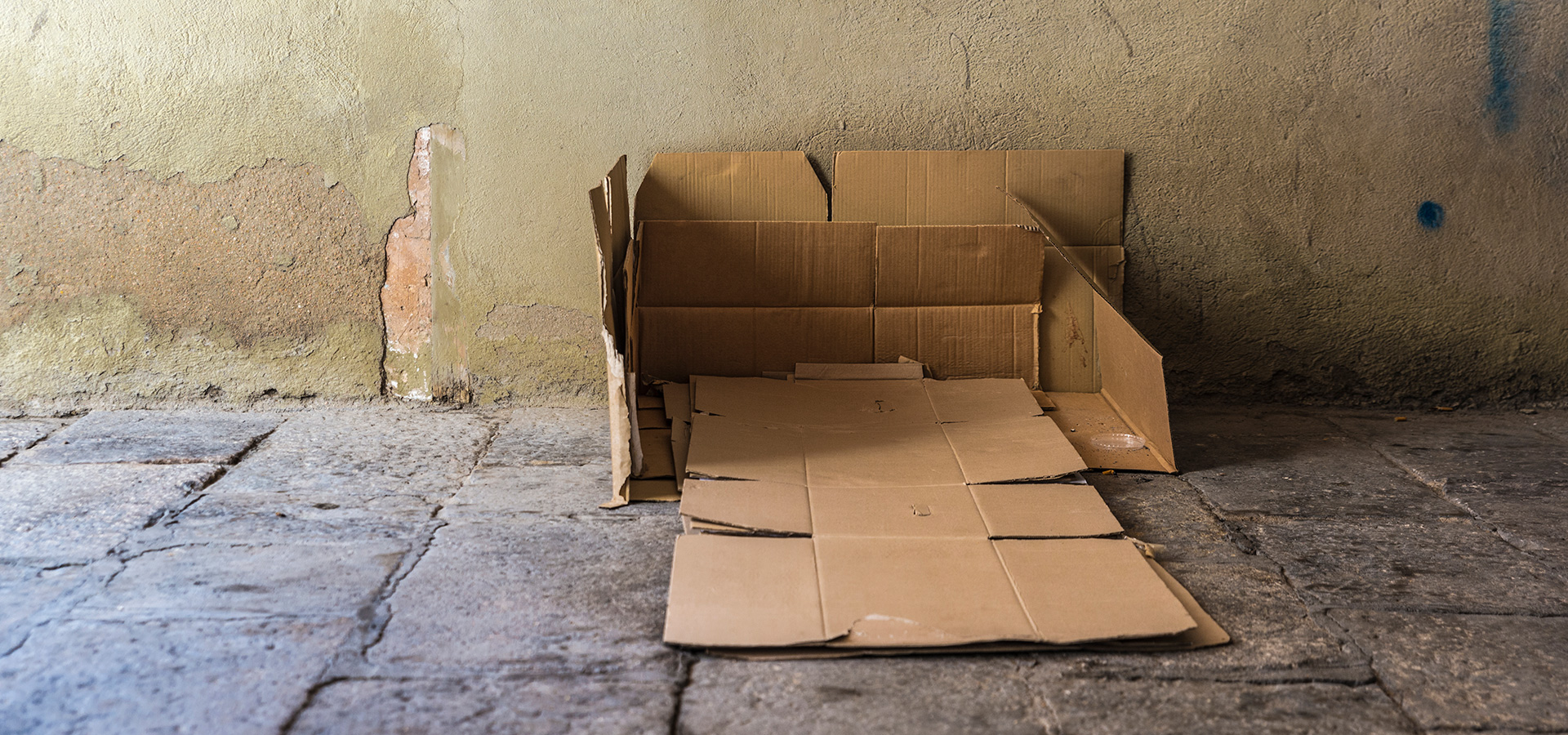 LandAid Sleepout cardboard bed